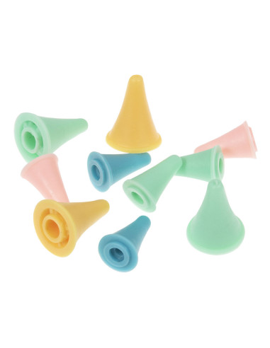 Set of 10 stopper caps for knitting needles