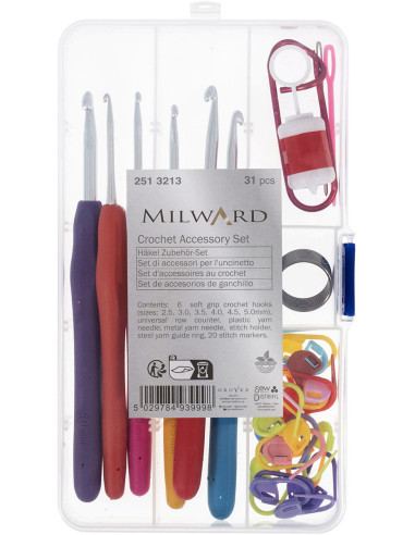 Set of 6 hooks and accessories