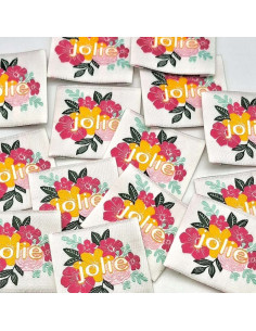 Set of 5 Pretty Sew-On Woven Labels