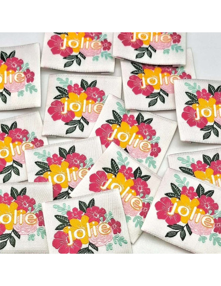 Set of 5 Pretty Sew-On Woven Labels