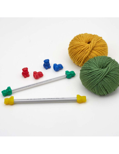 Set of 8 stopper caps for addi knitting needles