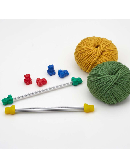 Set of 8 stopper caps for addi knitting needles