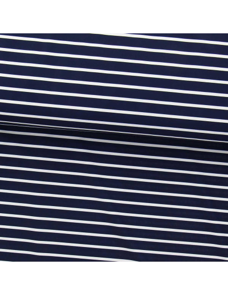 Lycra swimsuit fabric - Blue and white sailor stripe