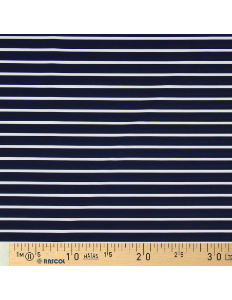 Lycra swimsuit fabric - Blue and white sailor stripe