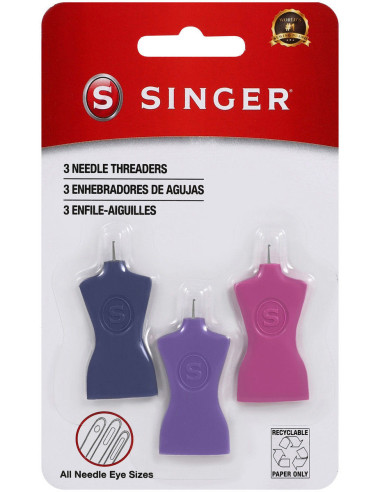 Set of 3 Singer mannequin needle threaders