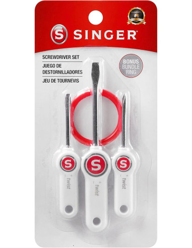 Set of three screwdrivers for Singer sewing machine