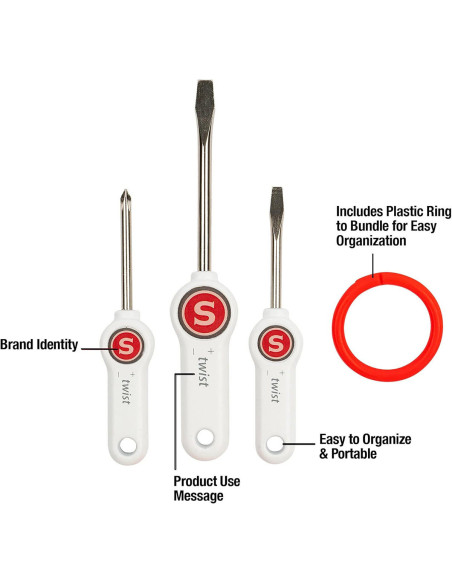 Set of three screwdrivers for Singer sewing machine