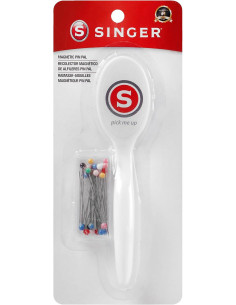 Magnetic needle picker with 25 Singer pins