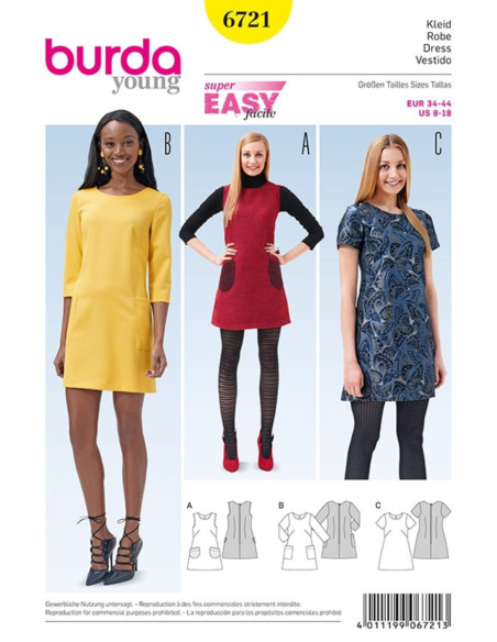 Dress pattern - Burda 6721