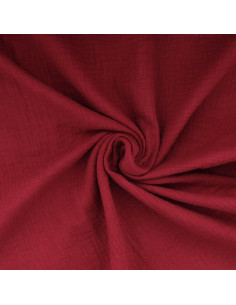 Double gauze cotton fabric - Garnet