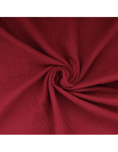 Double gauze cotton fabric - Garnet