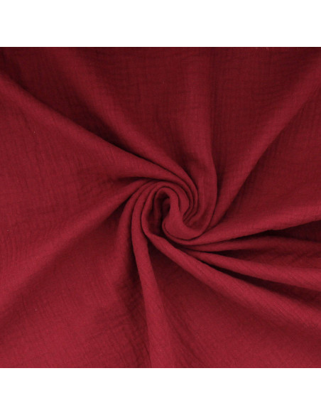 Double gauze cotton fabric - Garnet