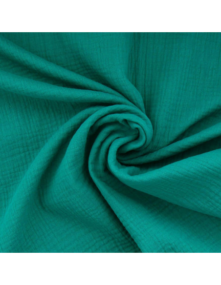 Double gauze cotton fabric - Emerald