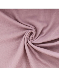 Double gauze cotton fabric - Light lilac