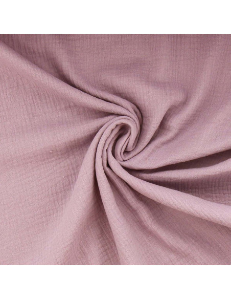 Double gauze cotton fabric - Light lilac