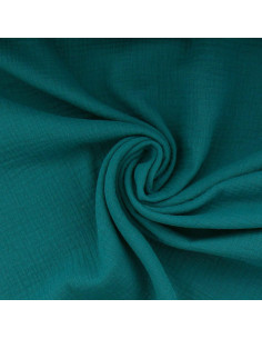 Double gauze cotton fabric - Peacock