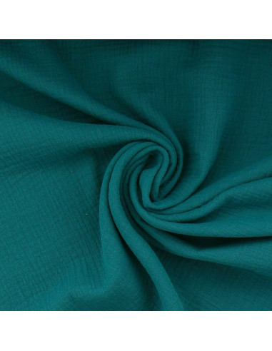 Double gauze cotton fabric - Peacock
