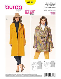 Jacket and coat pattern - Burda 6736
