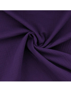 Double gauze cotton fabric - Purple