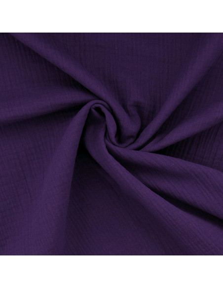 Double gauze cotton fabric - Purple