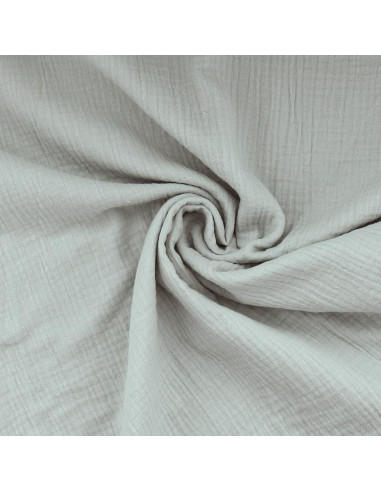 Double gauze cotton fabric - Light gray