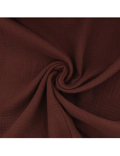 Double gauze cotton fabric - Cocoa