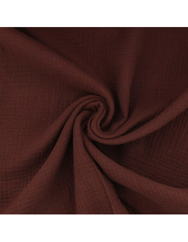 Double gauze cotton fabric - Cocoa