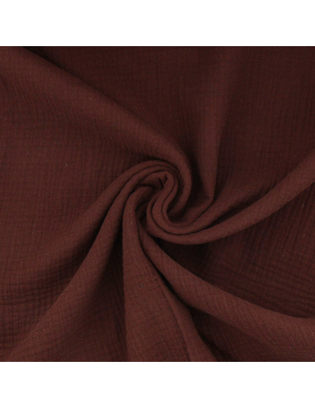 Double gauze cotton fabric - Cocoa