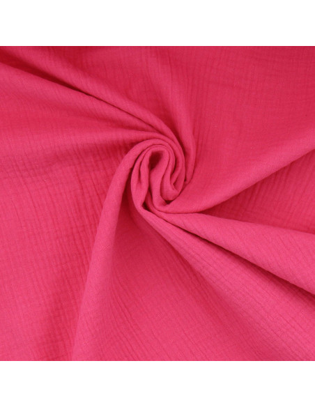 Double gauze cotton fabric - Cyclamen