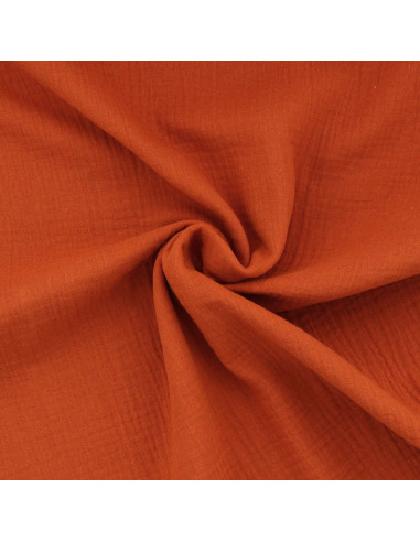 Double gauze cotton fabric - Rust
