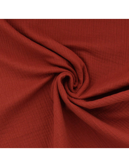 Double gauze cotton fabric - Terracotta