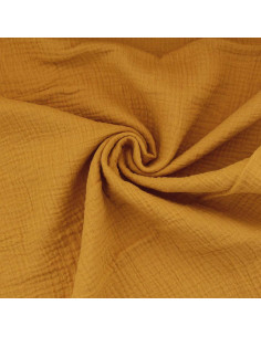 Double gauze cotton fabric - Mustard