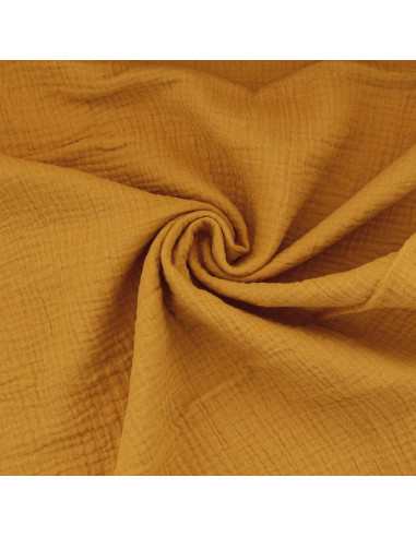 Double gauze cotton fabric - Mustard