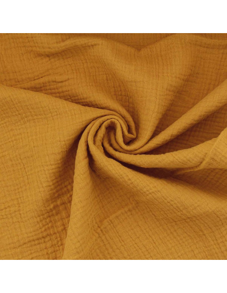 Double gauze cotton fabric - Mustard