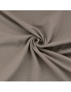 Double gauze cotton fabric - Pebble