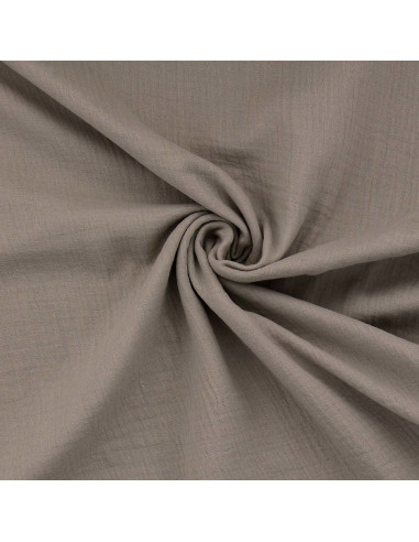 Double gauze cotton fabric - Pebble