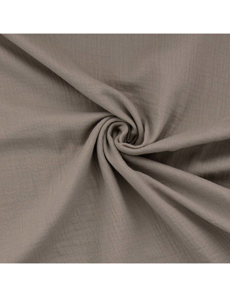 Double gauze cotton fabric - Pebble