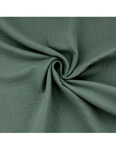 Double gauze cotton fabric - Verdigris