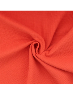 Double gauze cotton fabric - Tangerine