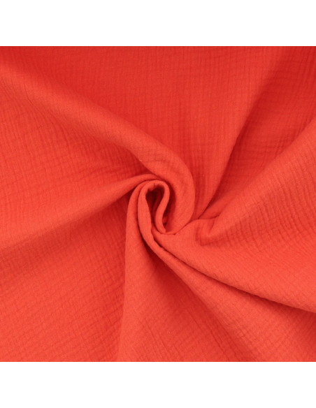 Double gauze cotton fabric - Tangerine
