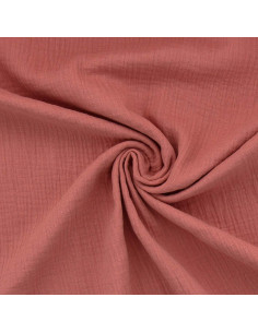 Double gauze cotton fabric - Marsala