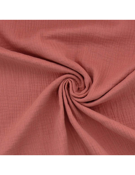 Double gauze cotton fabric - Marsala