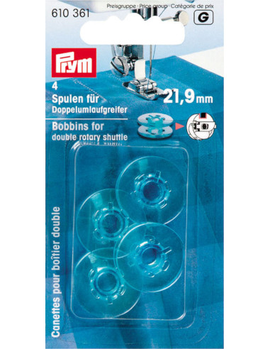 Double case sewing machine bobbins