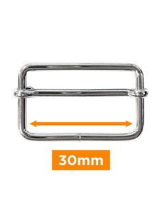 Sliding buckle - Silver 30 mm