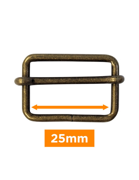 Sliding buckle - Bronze 25 mm