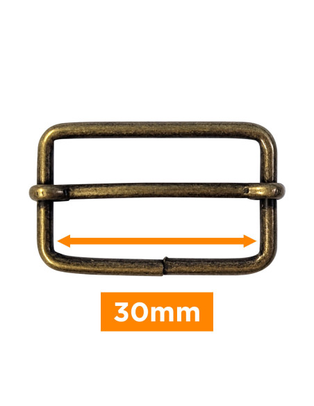 Sliding buckle - Bronze 30 mm
