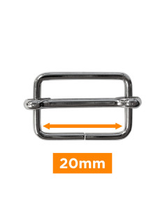 Sliding buckle - Silver 20 mm