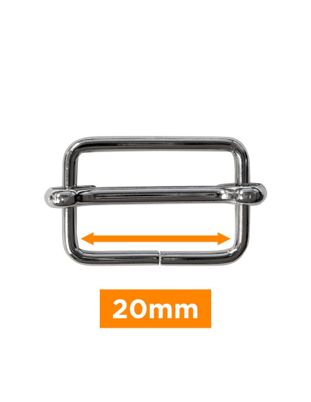 Sliding buckle - Silver 20 mm