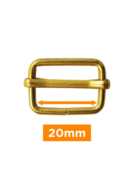 Sliding buckle - Gold 20 mm
