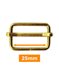 Sliding buckle - Gold 25 mm